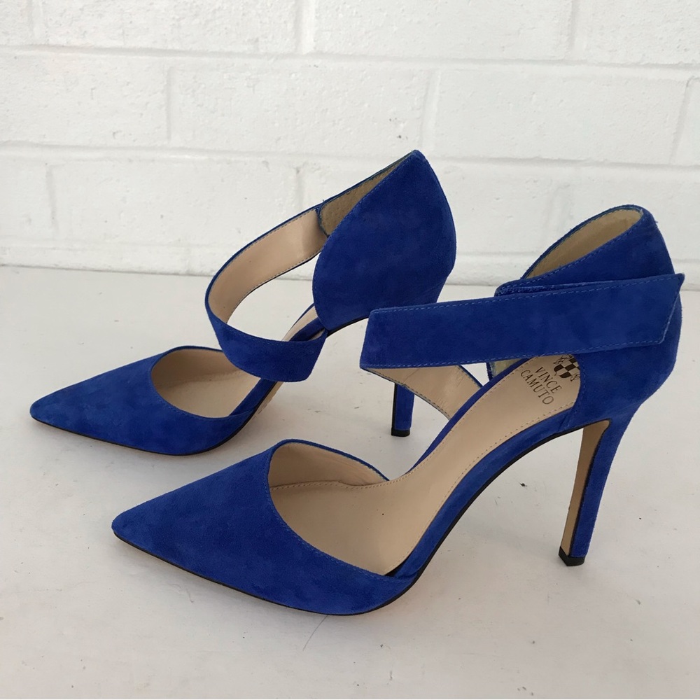 Vince Camuto Electric Blue Pointy Toe Stiletto 3” Heel Shoes Women’s Sz 9m